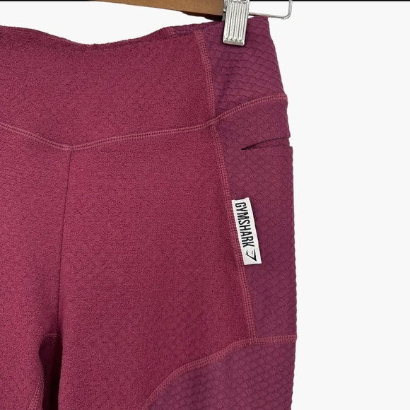 Gymshark True Textured Maroon Leggings - Picture 7 of 7